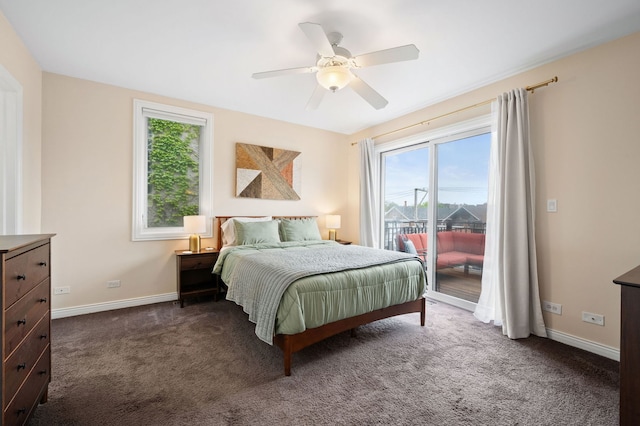 2033 W Rice St Unit 3, Chicago, IL 60622 - bedroom with access to outside, multiple windows, and dark colored carpet