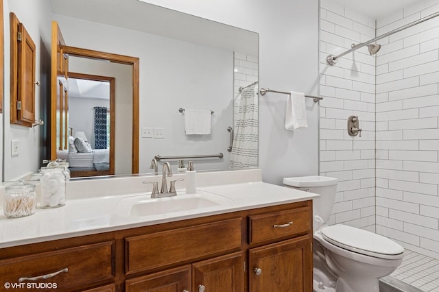 2020 Saint Andrews Dr, Plainfield, IL 60586 - full bathroom with tiled shower, vanity, and connected bathroom