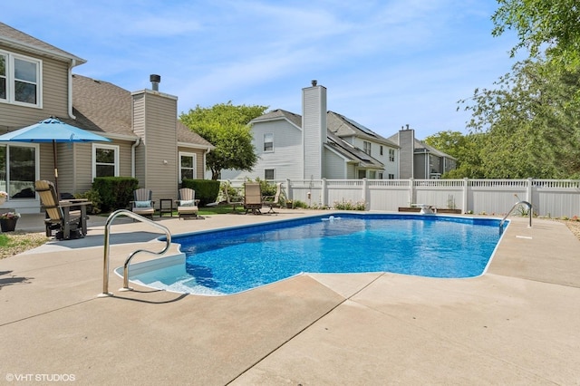 2020 Saint Andrews Dr, Plainfield, IL 60586 - view of swimming pool featuring a patio, a fenced backyard, and a residential view