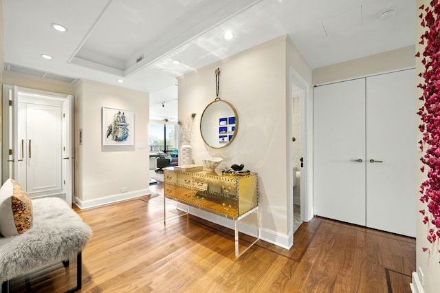 1040 N Lake Shore Dr Unit 4C, Chicago, IL 60611 - hallway with light wood-style floors and recessed lighting