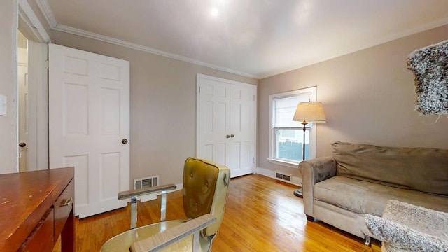 1013 W Springfield Ave, Champaign, IL 61821 - office area with light wood-style floors and ornamental molding