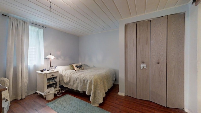 1013 W Springfield Ave, Champaign, IL 61821 - bedroom featuring wooden ceiling and wood finished floors