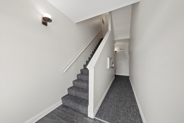 2158 N Natchez Ave Unit 1N, Chicago, IL 60707 - staircase with baseboards