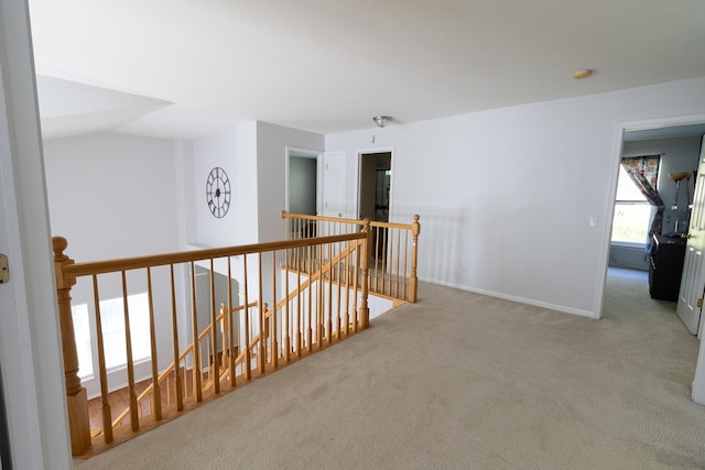 131 Glenbrook Cir, Gilberts, IL 60136 - hall featuring carpet flooring, an upstairs landing, and baseboards