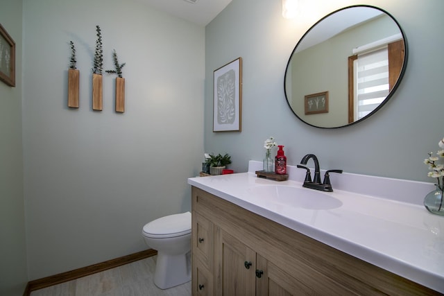 2800 Abbington Dr, New Lenox, IL 60451 - half bath with vanity, toilet, and baseboards