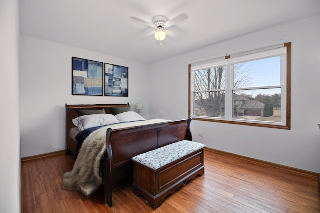 2800 Abbington Dr, New Lenox, IL 60451 - bedroom with hardwood / wood-style floors, baseboards, and ceiling fan