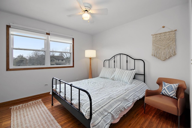 2800 Abbington Dr, New Lenox, IL 60451 - bedroom featuring wood finished floors, baseboards, and ceiling fan