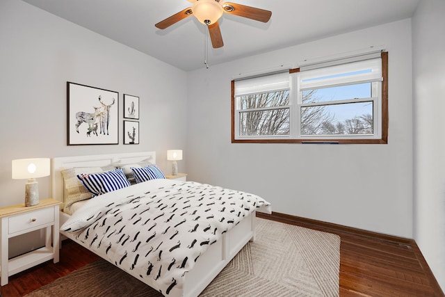 2800 Abbington Dr, New Lenox, IL 60451 - bedroom featuring multiple windows, wood finished floors, baseboards, and a ceiling fan