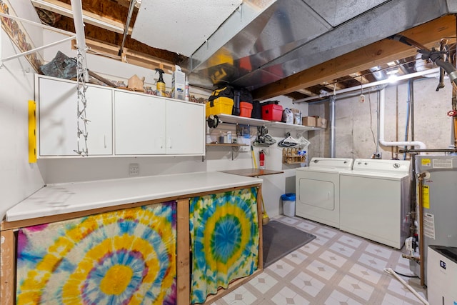 726 Hawthorne Ln, Genoa, IL 60135 - unfinished below grade area with separate washer and dryer, light floors, and water heater