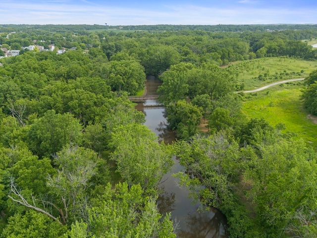 726 Hawthorne Ln, Genoa, IL 60135 - drone / aerial view of a large body of water and a heavily wooded area