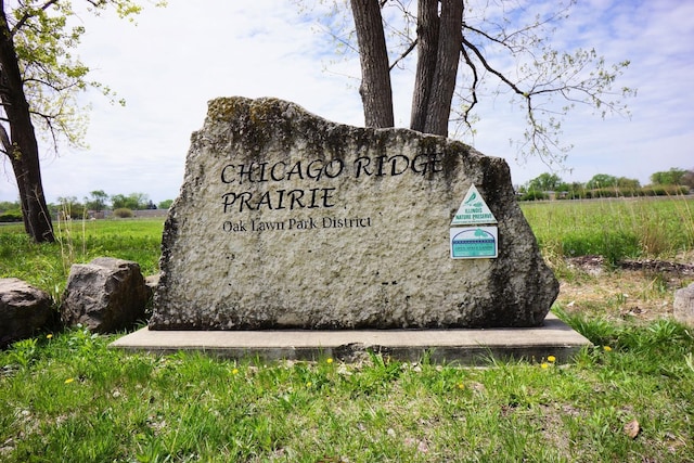 view of community sign