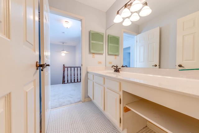 26 Prairie Dr, Westmont, IL 60559 - bathroom with vanity and tile patterned flooring