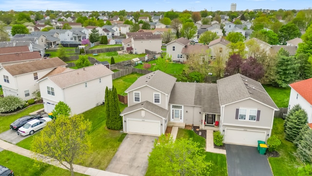 aerial view of residential area