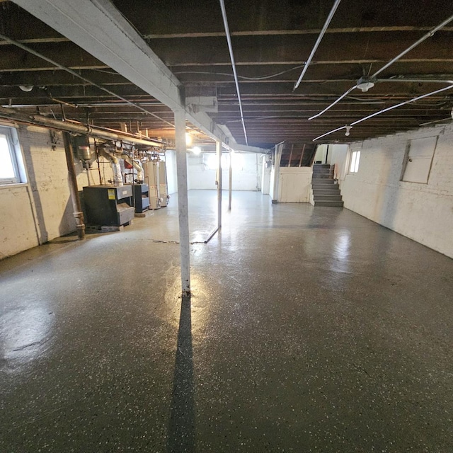 5321 W Crystal St, Chicago, IL 60651 - basement with a heating unit and stairway