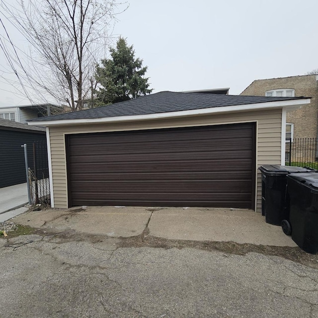 5321 W Crystal St, Chicago, IL 60651 - detached garage featuring fence