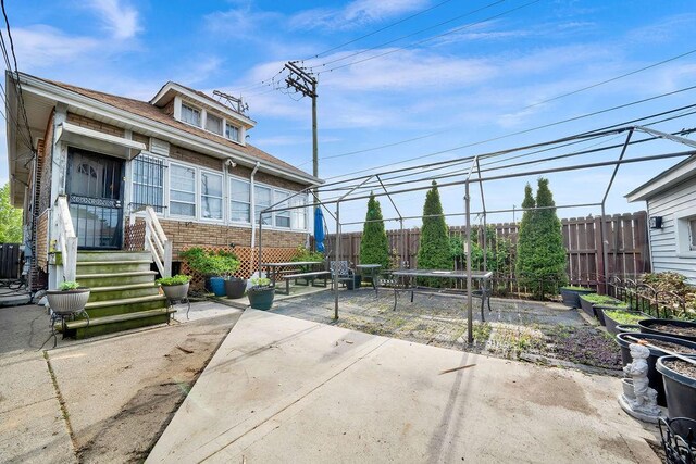 exterior space with fence