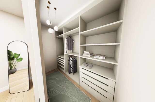 3408 S Carpenter St, Chicago, IL 60608 - spacious closet featuring light wood-type flooring