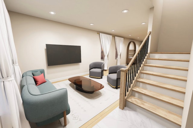 3408 S Carpenter St, Chicago, IL 60608 - interior space with stairs and recessed lighting