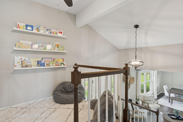 690 Queenswood Ln, Wheaton, IL 60189 - staircase with a ceiling fan and a chandelier