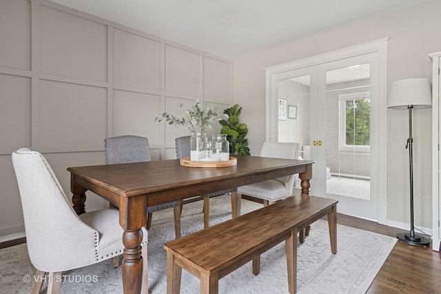 690 Queenswood Ln, Wheaton, IL 60189 - dining room featuring dark wood-style floors and french doors