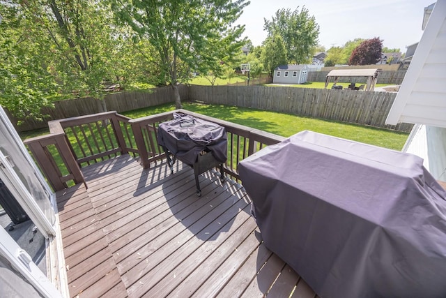 1012 Belden Way, Joliet, IL 60435 - wooden deck with a grill