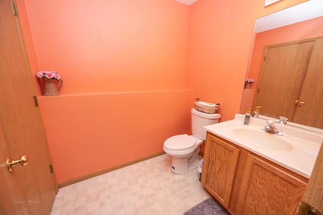 1012 Belden Way, Joliet, IL 60435 - half bath featuring tile patterned floors, toilet, and vanity