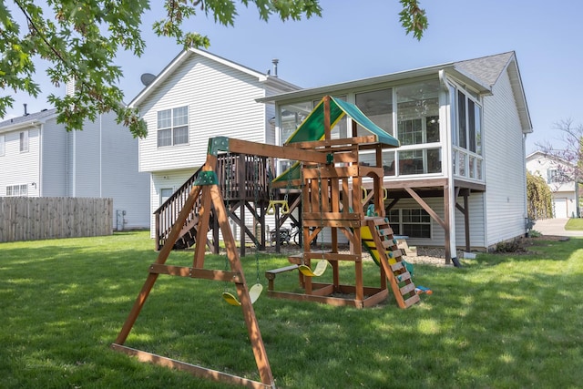 1012 Belden Way, Joliet, IL 60435 - view of playground with a sunroom
