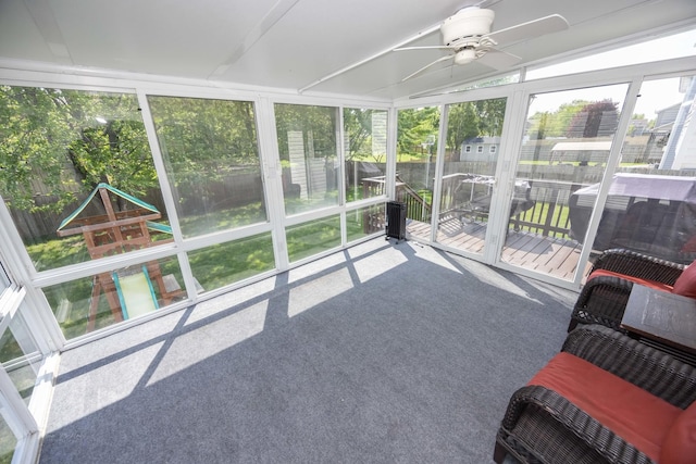 1012 Belden Way, Joliet, IL 60435 - sunroom with a ceiling fan