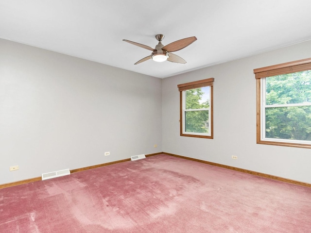 848 Braintree Ln, Bartlett, IL 60103 - carpeted spare room featuring a ceiling fan and baseboards