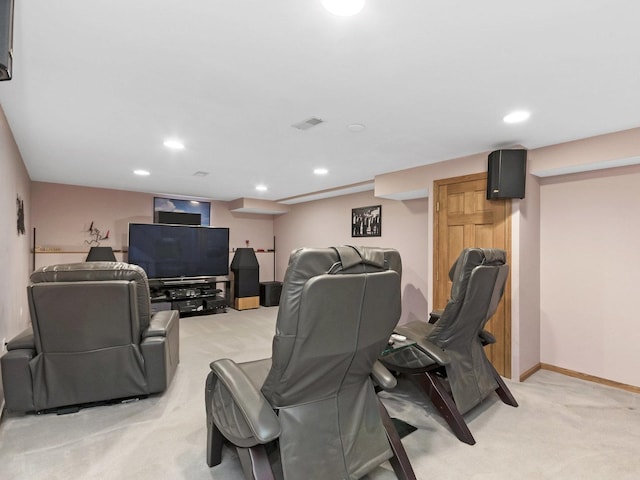 848 Braintree Ln, Bartlett, IL 60103 - living room with light colored carpet, recessed lighting, and baseboards