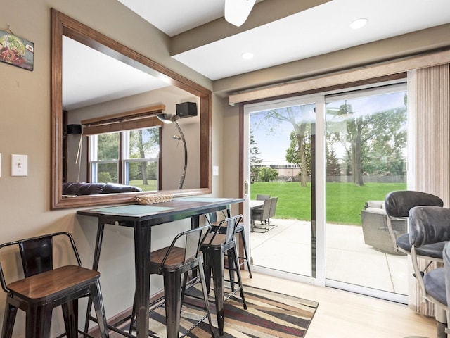 848 Braintree Ln, Bartlett, IL 60103 - dining space featuring plenty of natural light, recessed lighting, and wood finished floors