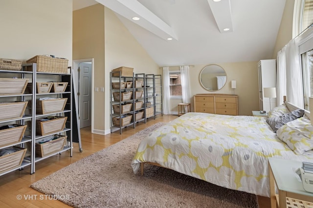 6927 N Oleander Ave, Chicago, IL 60631 - bedroom with wood finished floors, high vaulted ceiling, recessed lighting, and baseboards