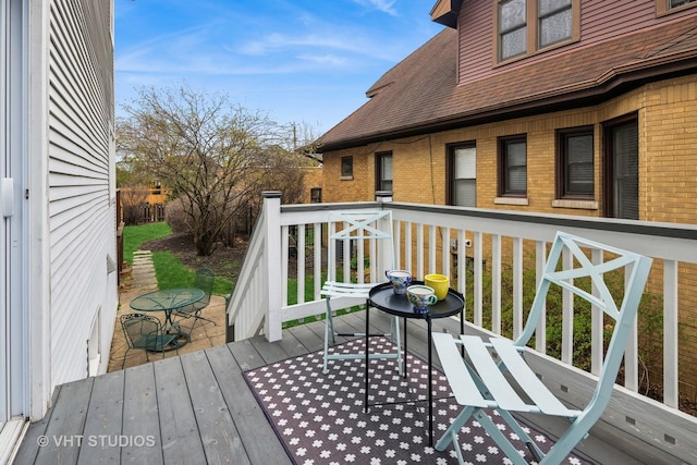 6927 N Oleander Ave, Chicago, IL 60631 - view of wooden deck