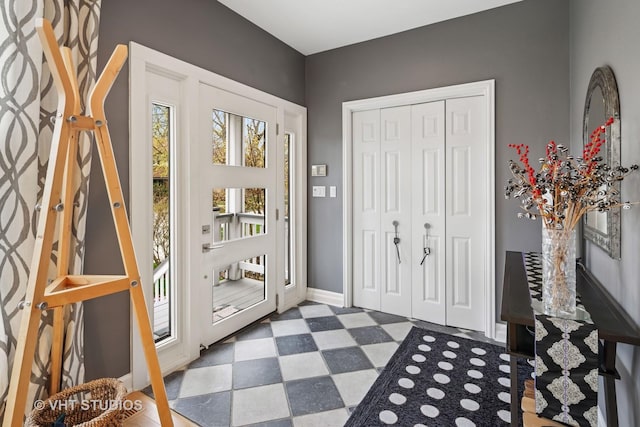 6927 N Oleander Ave, Chicago, IL 60631 - entryway with tile patterned floors and baseboards