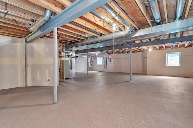 472 Linden Cir, Beecher, IL 60401 - basement featuring electric panel and heating unit