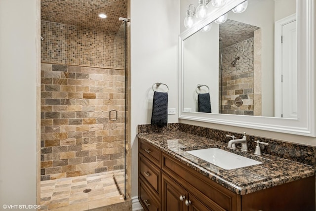 3324 Lakeside Ave, Northbrook, IL 60062 - full bathroom featuring a stall shower and vanity