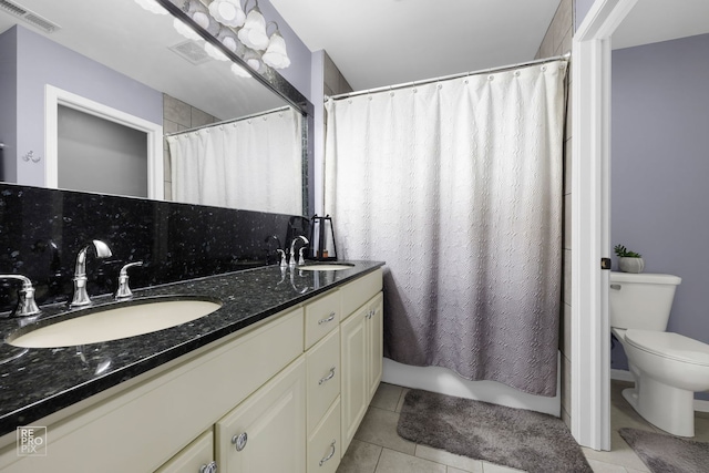 16526 S Nottingham Ct, Lockport, IL 60441 - bathroom with tile patterned floors, visible vents, and a sink