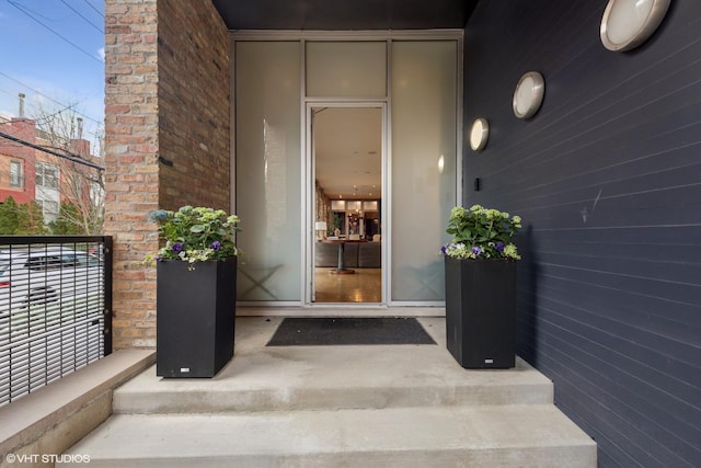 view of doorway to property