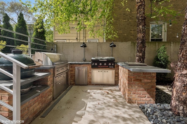 1804 N Leavitt St, Chicago, IL 60647 - view of patio with a warm lit fireplace
