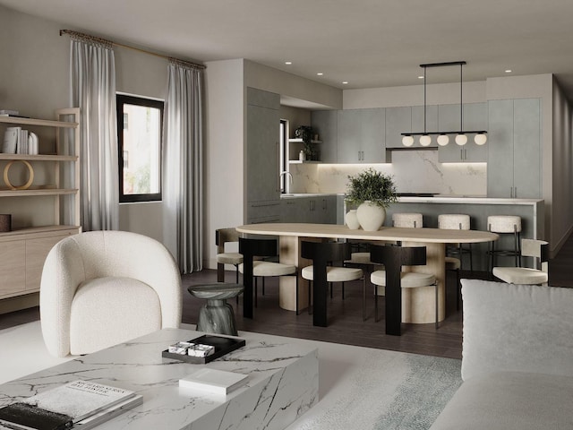 1227 W Jackson Blvd Unit 1, Chicago, IL 60607 - dining room featuring recessed lighting and wood finished floors