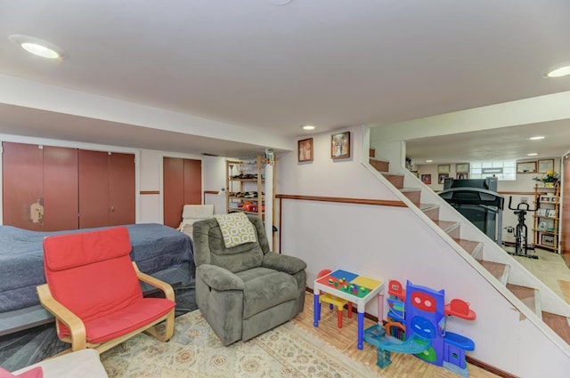 1431 N Hillside Ave, Berkeley, IL 60163 - playroom featuring recessed lighting and wood finished floors