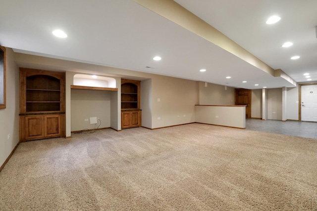 28W624 Berkshire Rd, West Chicago, IL 60185 - finished basement with baseboards, recessed lighting, and light carpet