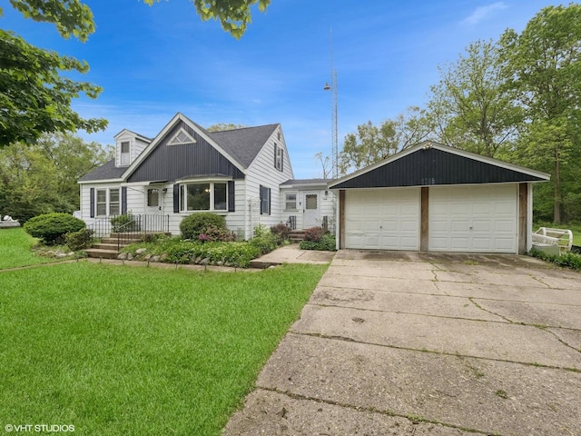 1345 Winaki Trl, Algonquin, IL 60102 - view of front of home featuring a front yard and a detached garage