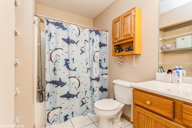 165 Mclaren Dr N, Sycamore, IL 60178 - bathroom with tile patterned flooring, a shower with curtain, vanity, and toilet