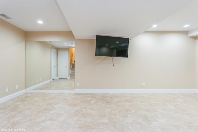 165 Mclaren Dr N, Sycamore, IL 60178 - finished basement with recessed lighting, baseboards, and stairs