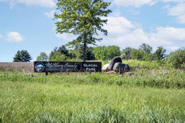 view of community sign