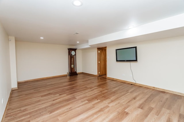 18034 Donatus Dr, Lansing, IL 60438 - interior space featuring baseboards, light wood-style floors, and recessed lighting