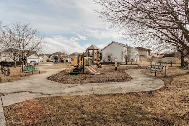 18034 Donatus Dr, Lansing, IL 60438 - communal playground with a residential view
