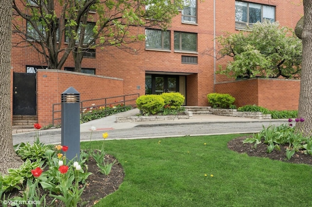 view of property featuring fence
