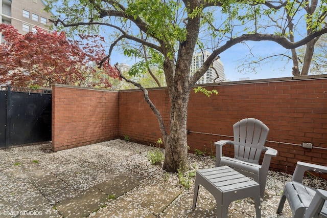 view of patio / terrace featuring a fenced backyard